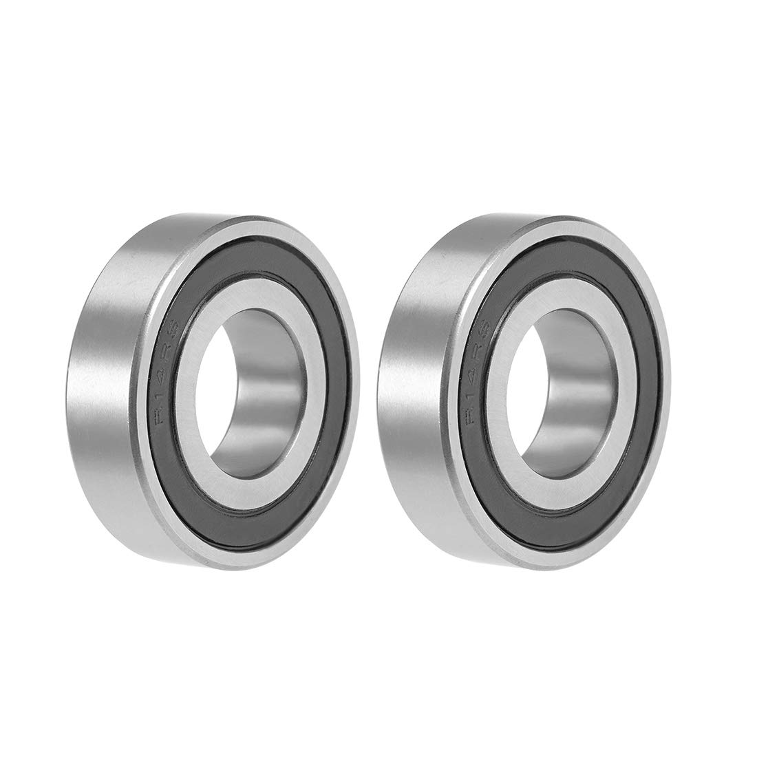 sourcing map R14-2RS Deep Groove Ball Bearing 7/8"x1-7/8"x1/2" Double Sealed Chrome Steel Bearings 2-Pack