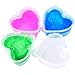 SWZY Slime Containers, 24 Pack Heart-shaped Clear Plastic Storage Containers with Lids for 20g / 45ml Slime Clay Foam Ball and 3 PCS Slime Tools