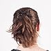 Stretchy No-Slip Hair Clip for Thick, Wavy Naturally Curly, Kinky Hair - Updos in Seconds, No Damage, Creases, or Pain - Comfy UpDo, Ponytail, French Twist, Bun (Large Black Crystal Bead)