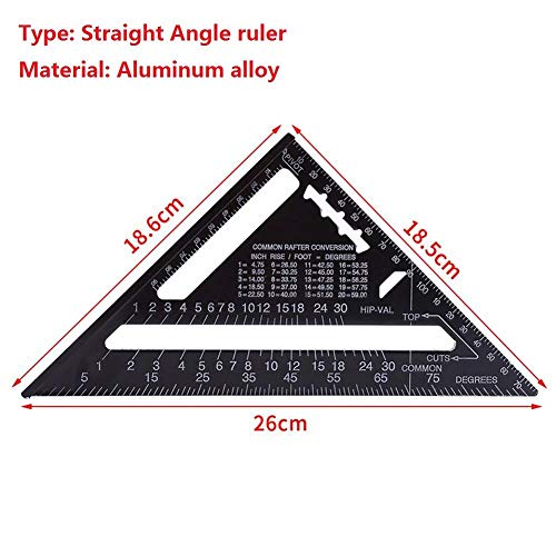 Meka-supplies - 6 Folding Rulers 7/12inch Triangular Measuring Ruler Multi-hole Angle Ruler with Drill Guide Glass Tiles Woodworking Gauges