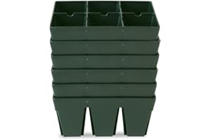 Epic Gardening Reusable Seed Starter Tray - Easy Watering Seed Starting Trays - Gardener Friendly Plant Trays for Seedlings | UV-Treated & BPA-Free -6-Cell Seed Starting Trays - 6 Trays/Sage Green