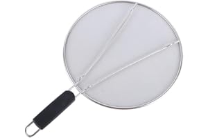 Splatter Screen for Frying Pan, Splatter Guard Stops 99% of Hot Oil Splash - Protects Skin from Burns Splatter Guard for Cook
