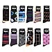 Gelante 12 Pairs Mens Cotton Funny Crazy Colorful Crew Dress Sock - W932G-Assort