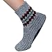 Evelots Warm Snuggle Slippers Warm Vinyl Soles Knit Stretchy Men & Women, Grey
