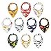 Maiwa 10-Pack Dinosaur Bandana Bibs for Baby Boys for Drooling Feeding and Teething