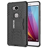OMOTON Huawei Honor 5X Case - Dual-Layer [Soft TPU Interior] [Durable PC Exterior] High Impact Resistant Case For Huawei Honor 5X, Black