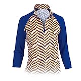 Monterey Club Ladies Dry Swing Zebron Long Sleeve Shirt #2679