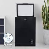 Igenix IG100B Freestanding Chest Freezer 99 Litre Black with Basket view 3
