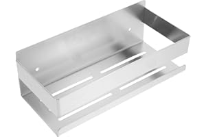 SEWACC No Drill Stainless Steel Spice Rack Wall Mounted Kitchen Storage Shelf with Space-Saving Design for