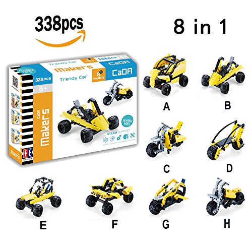 Car Building Blocks Set, Hosim 8-in-1 Assembly Building Blocks Brick Kit Toy Car, 338pcs Bricks Toys for Kids - Unique Shapes Creativity beyond Imagination Children's Educational & Learning Toy