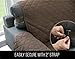 Sofa Shield Armchair Slip Cover with Patented Strap, Cushion Protector, US Designed Reversible Stain and Dog Tear Resistant Slipcover, 23 inch Seat, Washable Covers for Dogs Pets, Black Gray