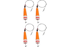 Set of 4 Fishing Floats Bobbers Weighted Popping Cork for Trout Rig, Featuring 360 Degree Rotation Rings Suitable for Offshor