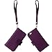 Wisdompro iPhone 5c Case, Premium PU Leather 2-in-1 Protective Flip Folio Wallet Case with Multiple Credit Card Holder/Slots and Wrist Lanyard for Apple iPhone 5c (Purple)