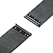 TRUMiRR 16mm Watchband Mesh Stainless Steel Metal Watch Band Strap Bracelet for Motorola Moto 360 2 (2nd Gen 42mm Women's 2015),Huawei Talkband B3 with Tool and Spring Bar, Black
