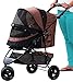 Pet Gear No-Zip Special Edition Pet Stroller, Espresso