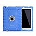 Honeycase Extreme-Duty Military Transformer Hybrid Shockproof & Drop Rresistance Anti-slip Soft Silicone Case Cover for iPad 2 / for iPad 3 / for iPad 4 (Blue)