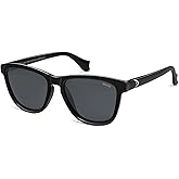 SOJOS Ocean Collection Retro Polarized Large Rectangular Sunglasses Women Men Recycled Plastic Eco-friendly Shades, Baleen