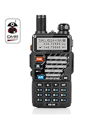 Radioddity x Baofeng RD-5R DMR Ham Radio de dos vías para aficionados, VHF / UHF Doble banda Ranura de tiempo dual Walkie Talkie 1024 canales Nivel I y II Compatible con MOTOTRBO, Cable de programación gratis