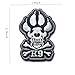 K9 Crossbones Killer Attack Police Dog Patch Embroidered Army Swat Military Tactical Morale Badge Emblem Embroidered Fastener Hook & Loop Patch for Pet Harnesses Vest (2PCS)