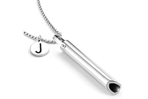 CBZWGH Stainless Steel Breathing Necklace,Mindful Breathlace Nnecklace,Strong Chain - Breathing Necklace for Breathwork,Anxiety Stress Relief Meditation Tools