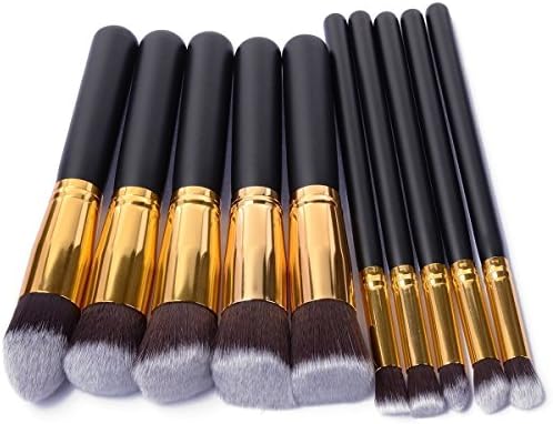 10 PCS Professional Makeup Set Pro Kits Brushes Makeup Cosmetics Brush Tool with Free Powder Puff