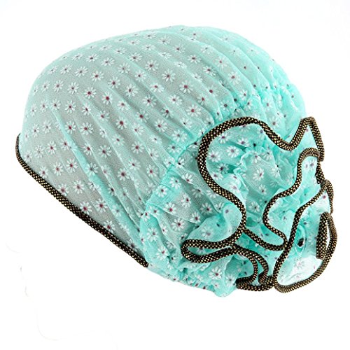 TOOPOOT Muslim Women's Cap Silk Yarn Turban Cancer Chemo Hats Loss Head Scarf Wrap Cap (Green)