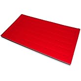 888 Display USA Red Jewelry Ring Foam Display Insert Liner 72 Slit Ring Foam 14 1/8" x 7 5/8" x 5/8" made in the USA. Store it at home or just use it for your business.