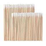 Whaline 400 Pieces Microblading Cotton Swab Tattoo Permanent Supplies Cotton Swabs Makeup Cosmetic Applicator Sticks, 2 Size