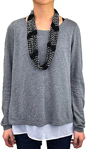 Crocheted Beads Bling Infinity Loop Scarf