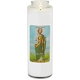 Root Candles Prayer Candles Clear Glass Devotional 7-Day Prayer Candle, 1-Count, Saint Jude