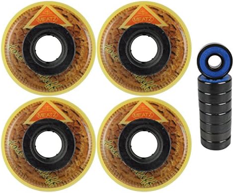 Aggressive Inline Skate Wheel Meatz Double Stuff 62mm 90a 4 Abec 7 Bearings