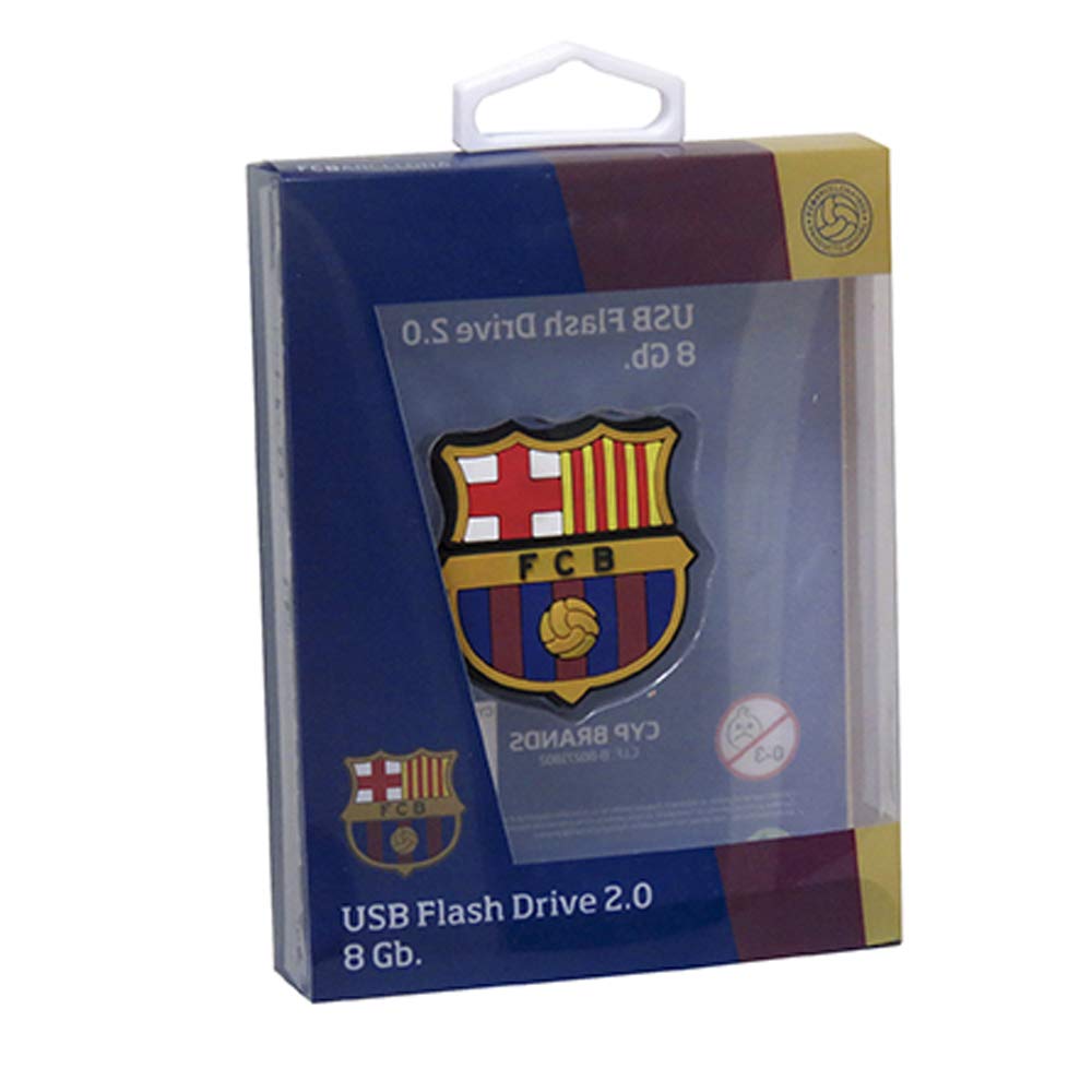 CYPBRANDS FC Barcelona USB-11-BC Pendrive Rubber Shield, 16GB