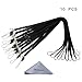 Wisdompro 10 Pack 22 inch Polyester Neck Lanyard with Detachable Buckle, String Loop and Metal Clasp for Keys, ID Badges, Phones, USB Flash Drives, Cruise Ship Cards - Black