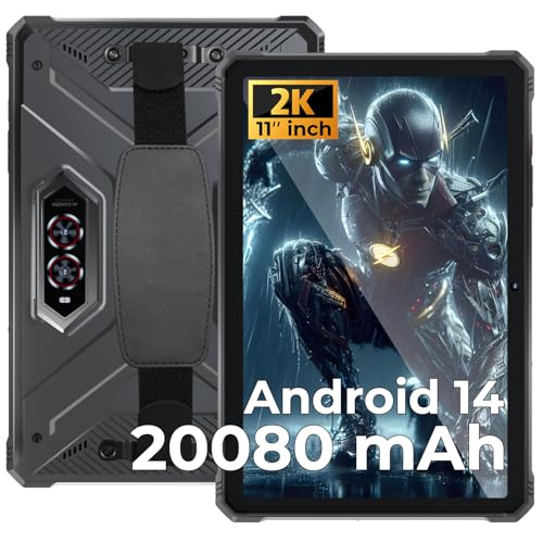 Hotwav R9 Pro Tablet Outdoor Android 14, 4G LTE/5G WiFi Construction Site Tablet | 20GB+256GB+2TB TF, Octa-Core, 11" 2K FHD+, 20080mAh 20W Fast Charge, 64MP+16MP, IP68/IP69K Waterproof, DualSIM/Face ID/OTG
