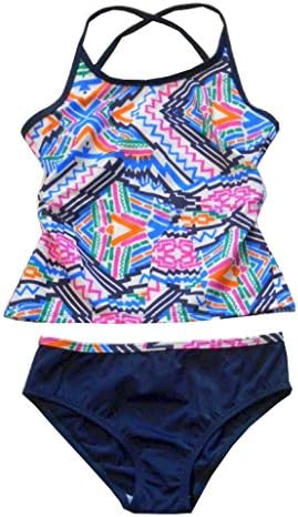 Little Sea Gems Big Girls Tankini Swimsuit Geometric 14/16