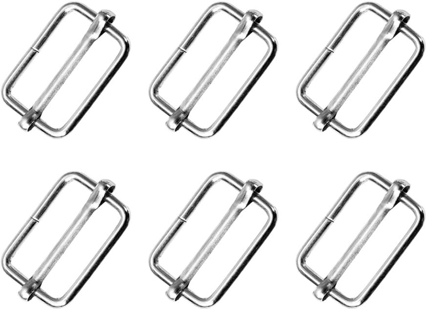 20 Fibbie Regolabili In Metallo Per Cinture, Borse E Zaini - Argento 32x16mm - Foto 4