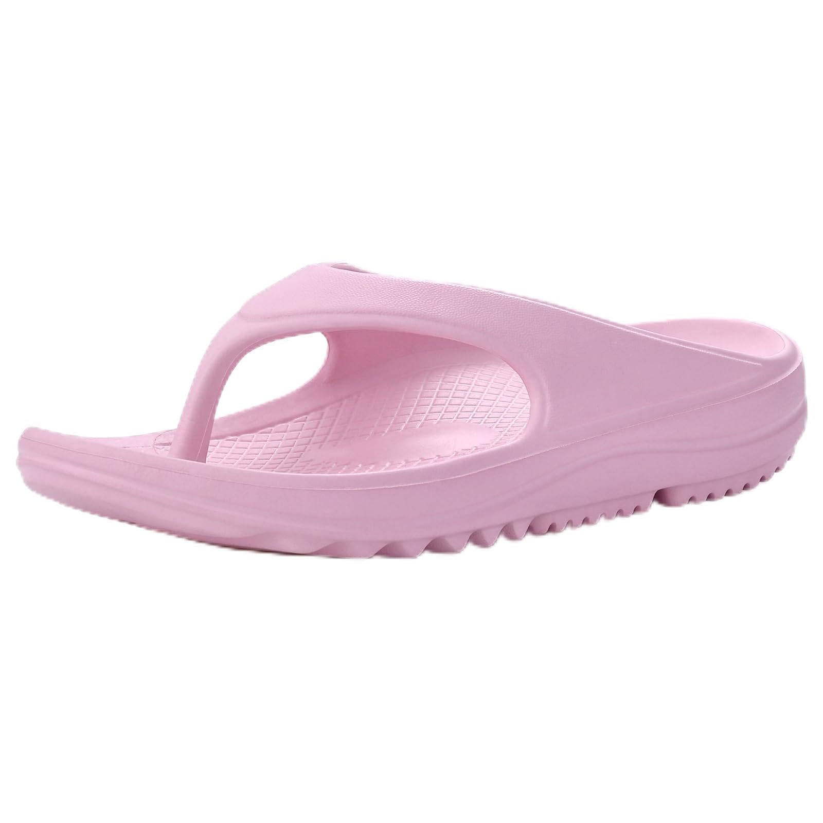 Photo 1 of shevalues Orthopedic Sandals for Women Arch Support Recovery Flip Flops Pillow Soft Summer Beach Shoes, Pink 42 (10.5-11.5 Women/9-10 Men)