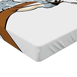 Ambesonne Tropical Animals Fitted Sheet Set, Mother