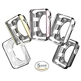 [5 Pack] VICTONY Apple Watch Case 38mm,Plated Soft Slim TPU Protective iWatch Case for Series 3,Series 2,Flexible Anti-Scratch Bumper Cover for Apple Watch
