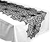DII Black Lace Overlay Tabletop Collection Gothic Halloween Decor, Table Runner, 18x72, Spider Web