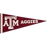 Texas A&M Mini Pennant - Size: 4" x 9" - Officially Licensed - 1 Pennant Per Pack