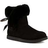 Juicy Couture Women's Slip On Winter Snow Boots Warm & Insulated Fur Lining Comfortable Fashion Booties