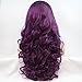 Lucyhairwig Purple Color Synthetic Lace Front Wig For Women Long Wavy Heat Resistant Fiber Hair Wigs With Baby Hair