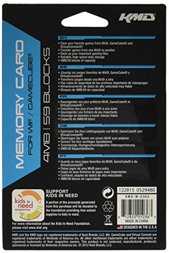 KMD 4MB 59 Blocks Memory Card for Wii and Gamecube