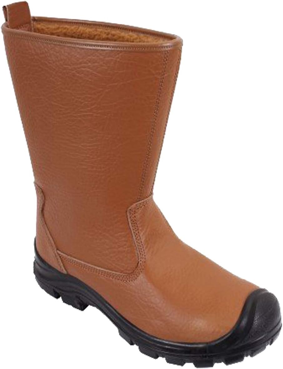 DURUS WORKWEAR Steel Toe Cap Safety Protective Fur Lined Rigger Boot