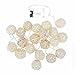 Goodia 20 Rattan Ball LED String Lights 7.2 Feet Length Battery Powered Fairy Lights for Party, Wedding, Garden, Patio, Chrismas Tree, Bedroom, Indoor, Outdoor Decoration(Warm White)