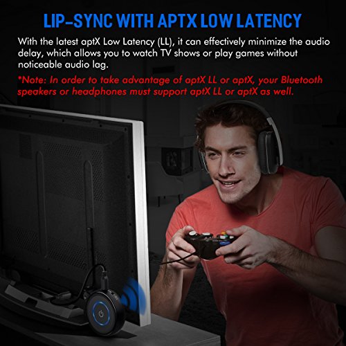 HiGoing AUX Bluetooth 4.1 Audio Adapter 2-in-1 Transmitter/Receiver with A2DP/ AVRCP/ 14 Hours Playtime