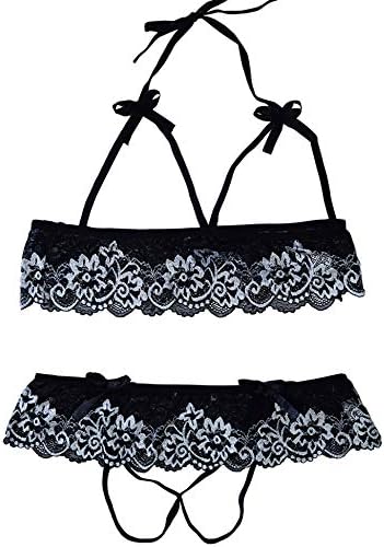 Women Lace Strappy Lingerie Set Bralette Bra and Panty Set Two Piece Lingerie Babydoll S-XXL