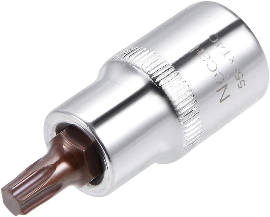 sourcing map 1/2-Inch Drive T40 Torx Bit Socket S2 Steel 55mm Length, T40 x 1/2"
