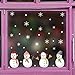 Monoche Holiday Christmas Clings Stickers Snowflake Decorations Perfect for Living Room Windows (D)thumb 1